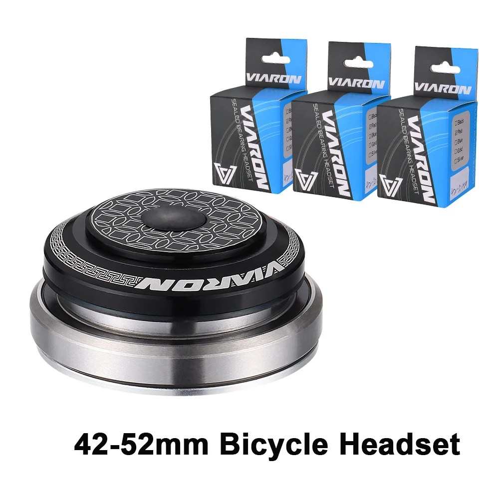 Viaron Bicycle Headset 52Mm/42Mm Mtb Cycling Steering Fork Press Bearing Box Mountain Bike 1 1/8-1 1/2 Column Vtt Headset Cups