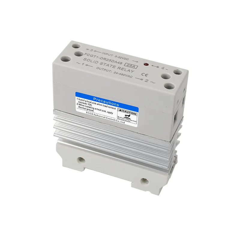 10A 25A 40A 60A 80A 100A Single Phase Slim SSR Solid State Relay With Heat Sink Industrial Relay DIN Rail Mount