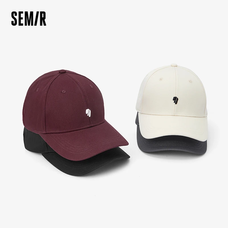 Semir Men Cap Embroidery Baseball Visor Simple Casual Style Couple Sunshade Street Outdoor Adjustable Hat Daily Wear 2026