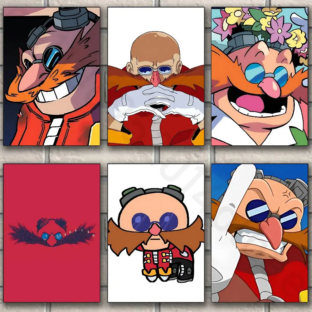 

Without hair Eggman Robotnik new group Poster HD home decor sticky wall waterproof home living room bar aesthetic decor