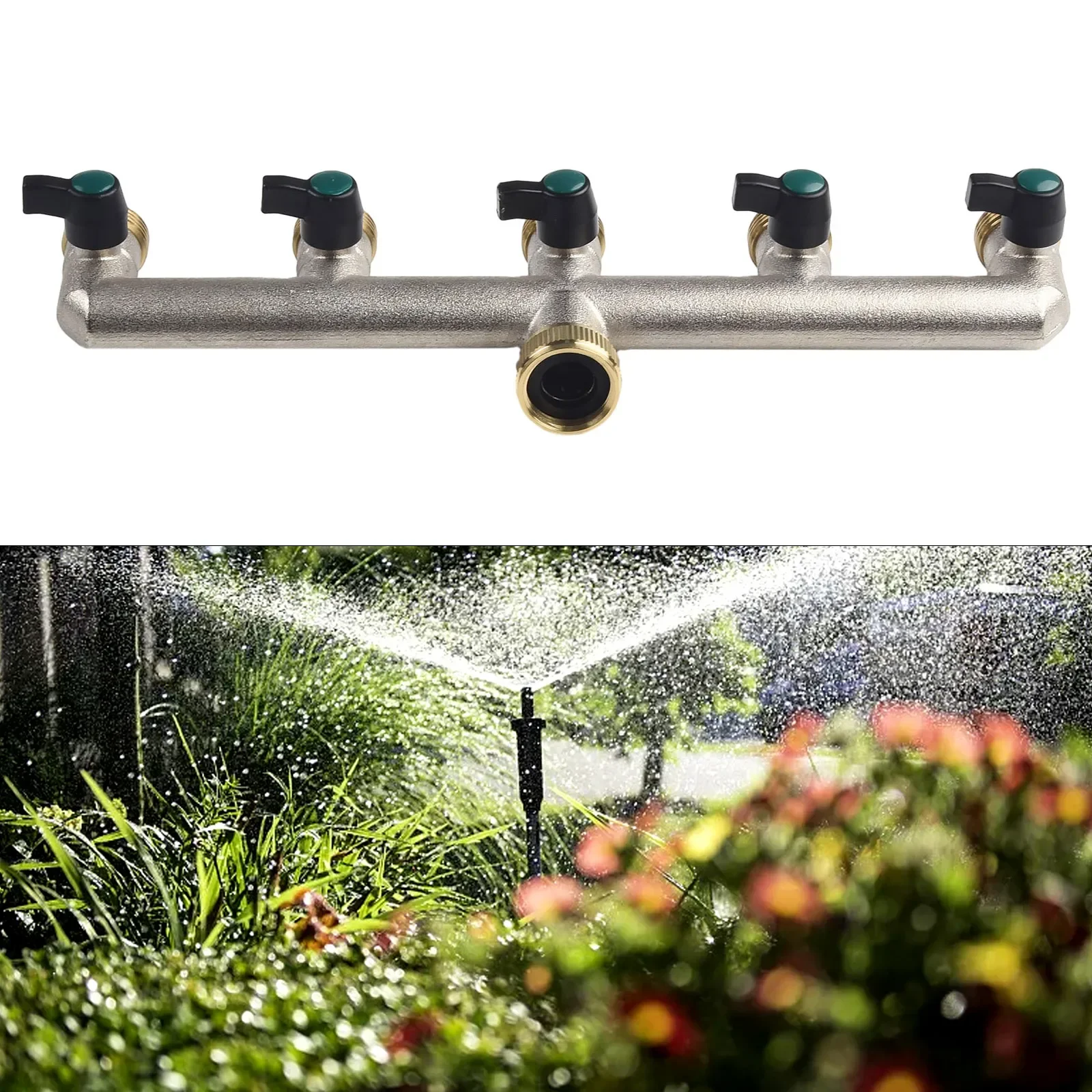 

Brand New Durable High Quality None 5-way Distributor Water Distributor Water Tap 1pcs 5 Garden Hose Brass Water Distributor