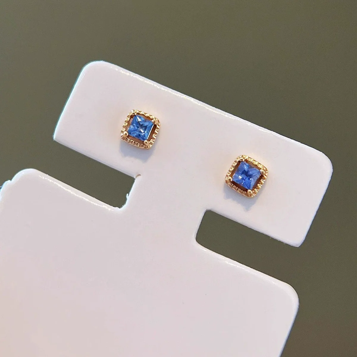 

S925 Sterling Silver Cubic Ear Studs Korean Geometric Jewelry
