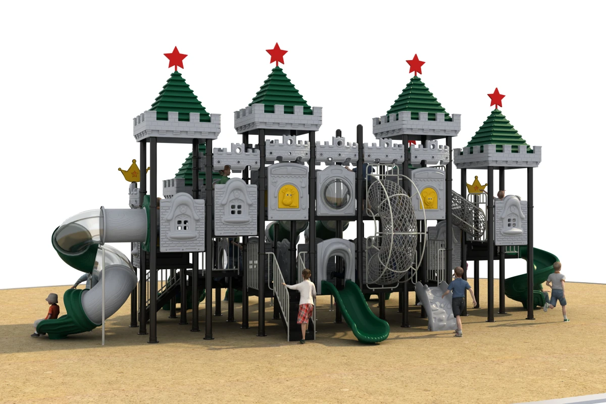Best-Selling Boke Children's Outdoor Playground Slide for Kindergarten Rubber & Plastic Construction 25 Kids Capacity