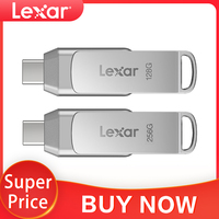 Lexar USB Type-C Flash Drive 128GB 256GB Read Speed Up To 150MB/s JumpDrive D40T USB 3.2 Gen 1 Pendrive U Disk USB Memory Stick