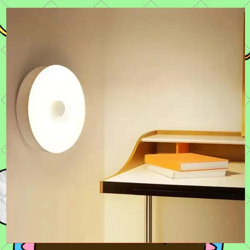 

Wireless Round Night Light For Bedroom Decoration Staircase Wardrobe Lighting Motion Sensor Light-BAAQ