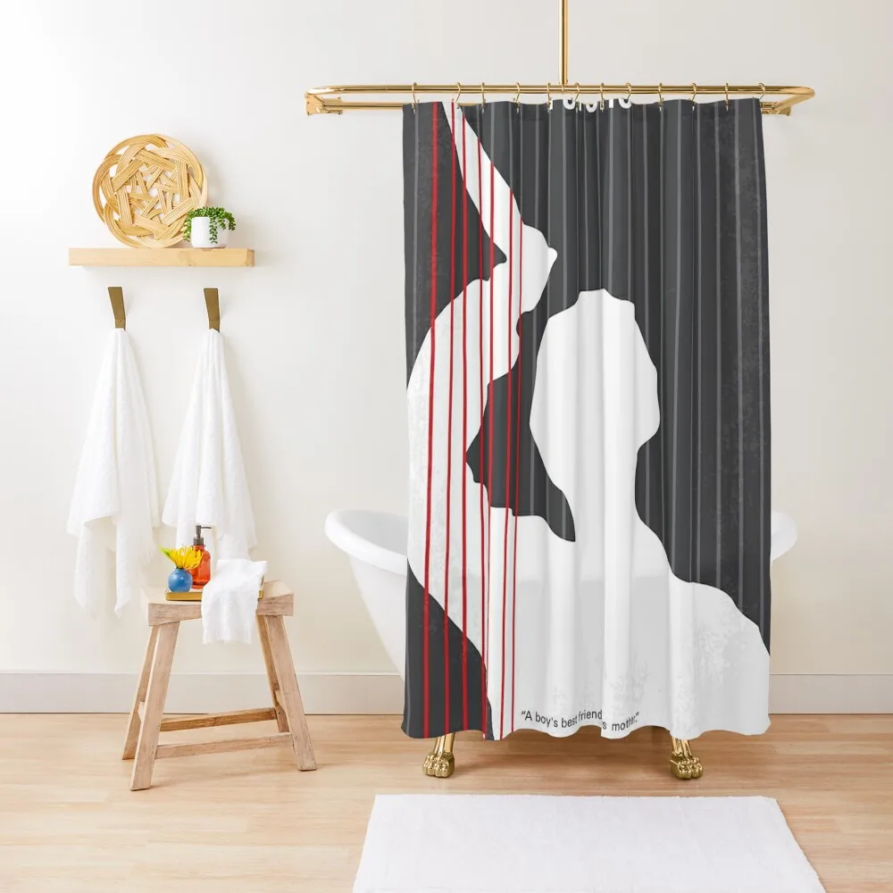 

No185- Psycho minimal movie poster Shower Curtain Anti-Mold Waterproof Shower For Shower Bathroom And Curtain