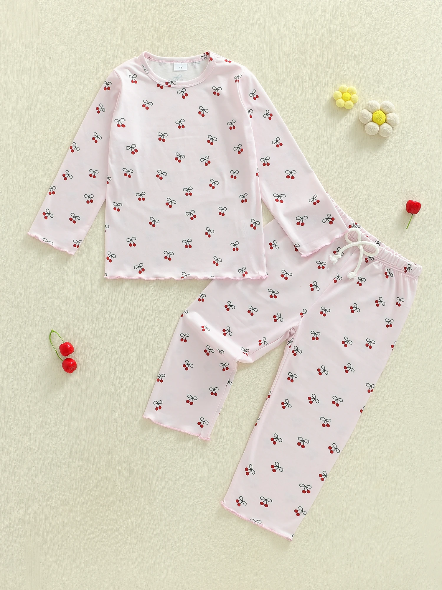 

Cute Baby Girl Autumn Winter Clothes Floral Print Ruffle Sleeve Pullover Stretchy Leggings 2 Piece Outfit Set