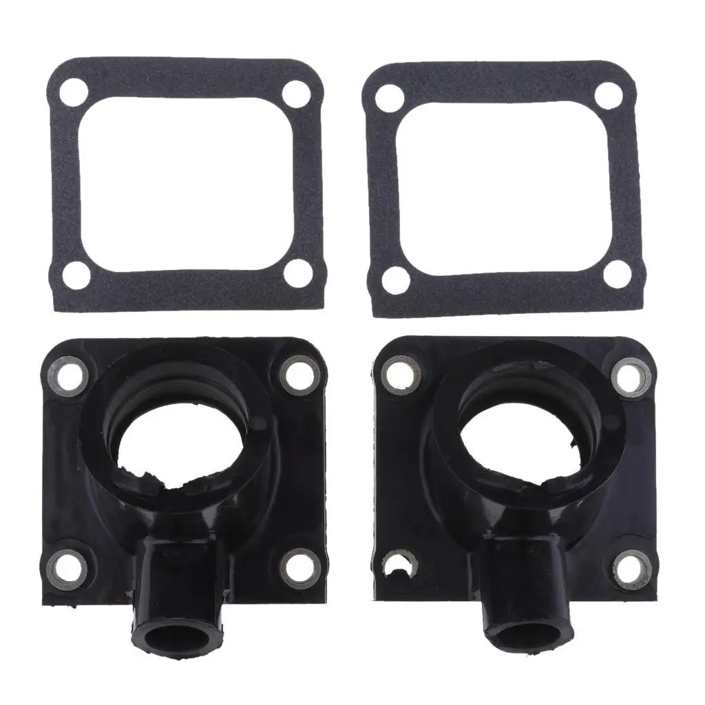 2Pcs Carburetor Intake Manifold Boots & 2Pcs Gaskets for Banshee 350