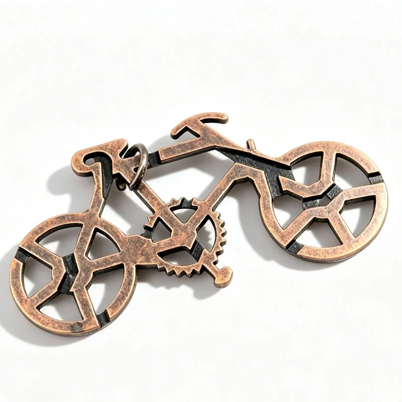 Bicycle Metal Puzzles Brain Teaser Disentanglement IQ Test Toys Educational Mind Games Focus & Stress Relief Novelty Gifts