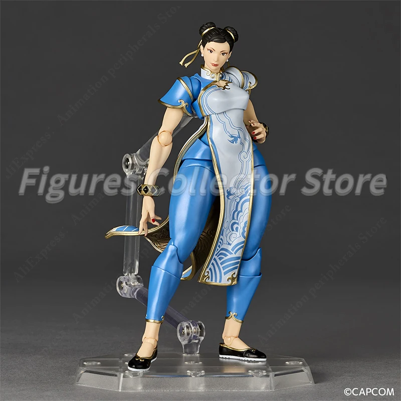 متوفر في المخزون KAIYODO Amazing Yamaguchi Revoltech Street Fighter 6 Chun Li Action Figure Toy Model Gift