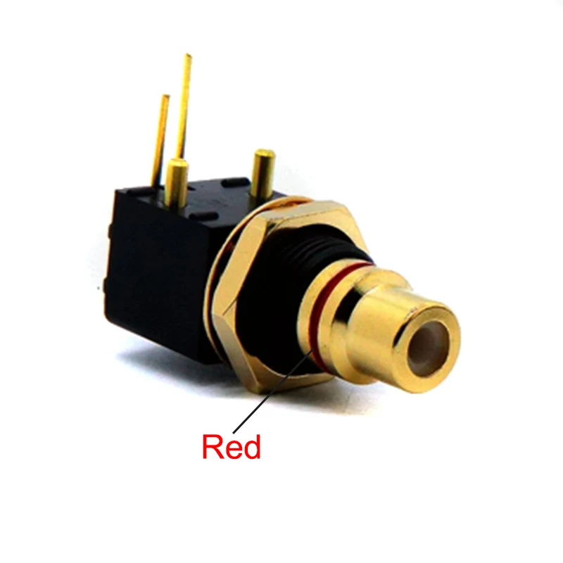 Hifi Gold Plated RCA Connector Gold Pcb Female Plug Audio PTFE insluation Socket For PCB Mount Digital Solder Coaxial Sockets