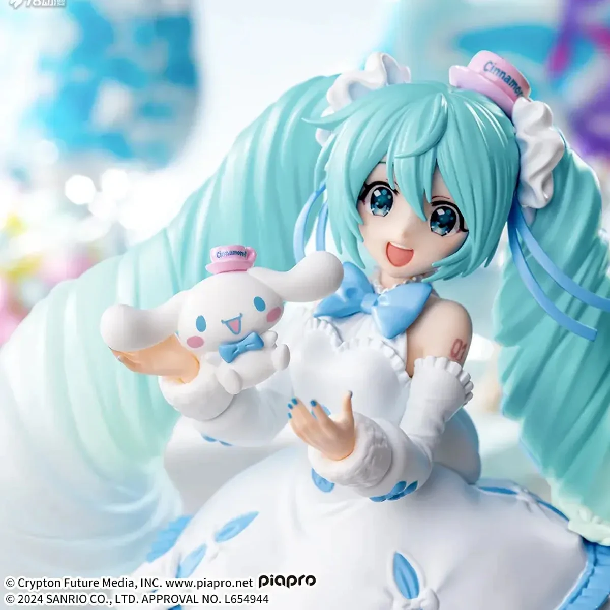 SEGA LUMINASTA SCENERY SERIES ECHTE ORIGINAL HATSUNE MIKU BIG EARED DOG WEIßES KLEID VER Action Figur Spielzeug Für Jungen