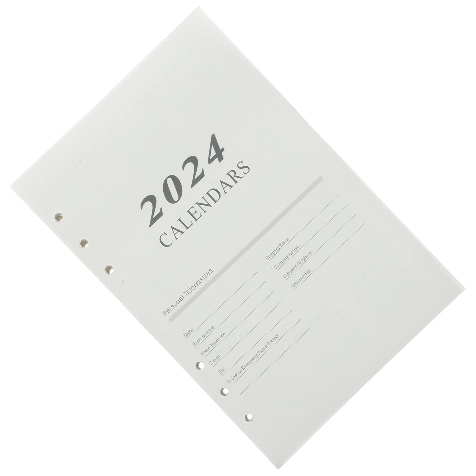 

2024 English Agenda Book inside Page A5 Planner for Students Blank Notebook Office