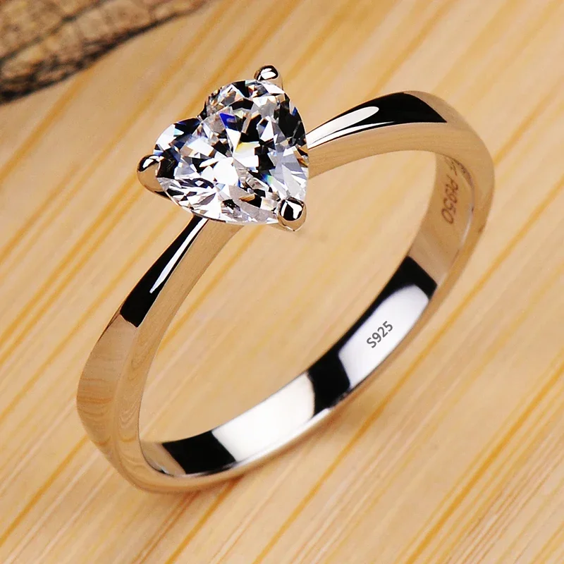 100% Original Certified Tibetan Silver Rings Bride High Quality Wedding Accessories Engagement Band Zircon Jewelry for Women