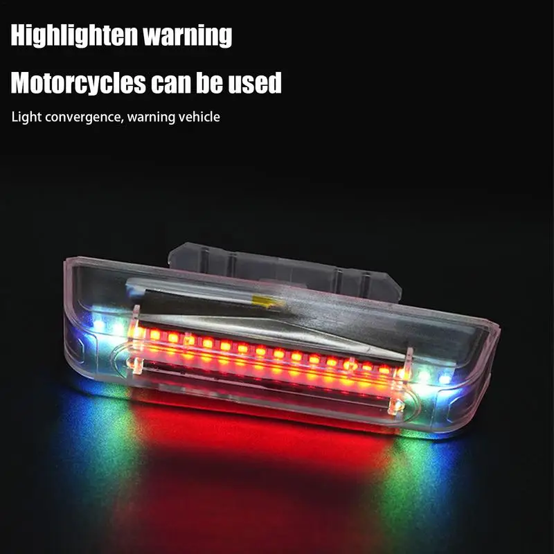 Truck Strobe Lights Solar Powered LED Tail Lights USB Rechargeable Anti Collision Lights Flash Lights Safety Lights For