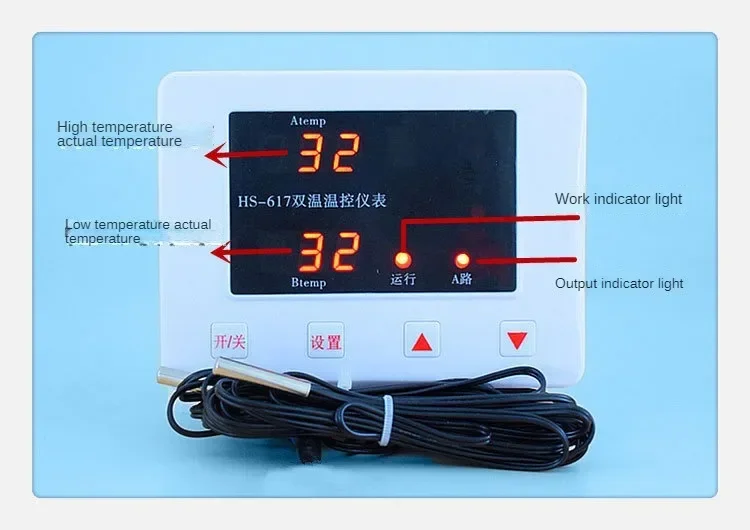 Image of Premium-Thermostat für Warmwasserpumpen: Automatischer Zirkulations-Thermoregler 617A für Solaranlagen mit Temperaturdifferenzvergleich
