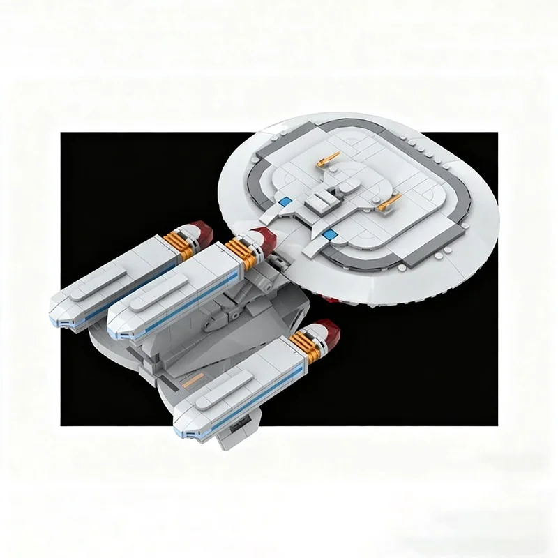 810PCS MOC Space Exploration Uss Enterprise Galaxy X Dreadnought Midi Scale Star Treken Next Generation Online Model DIY Gift