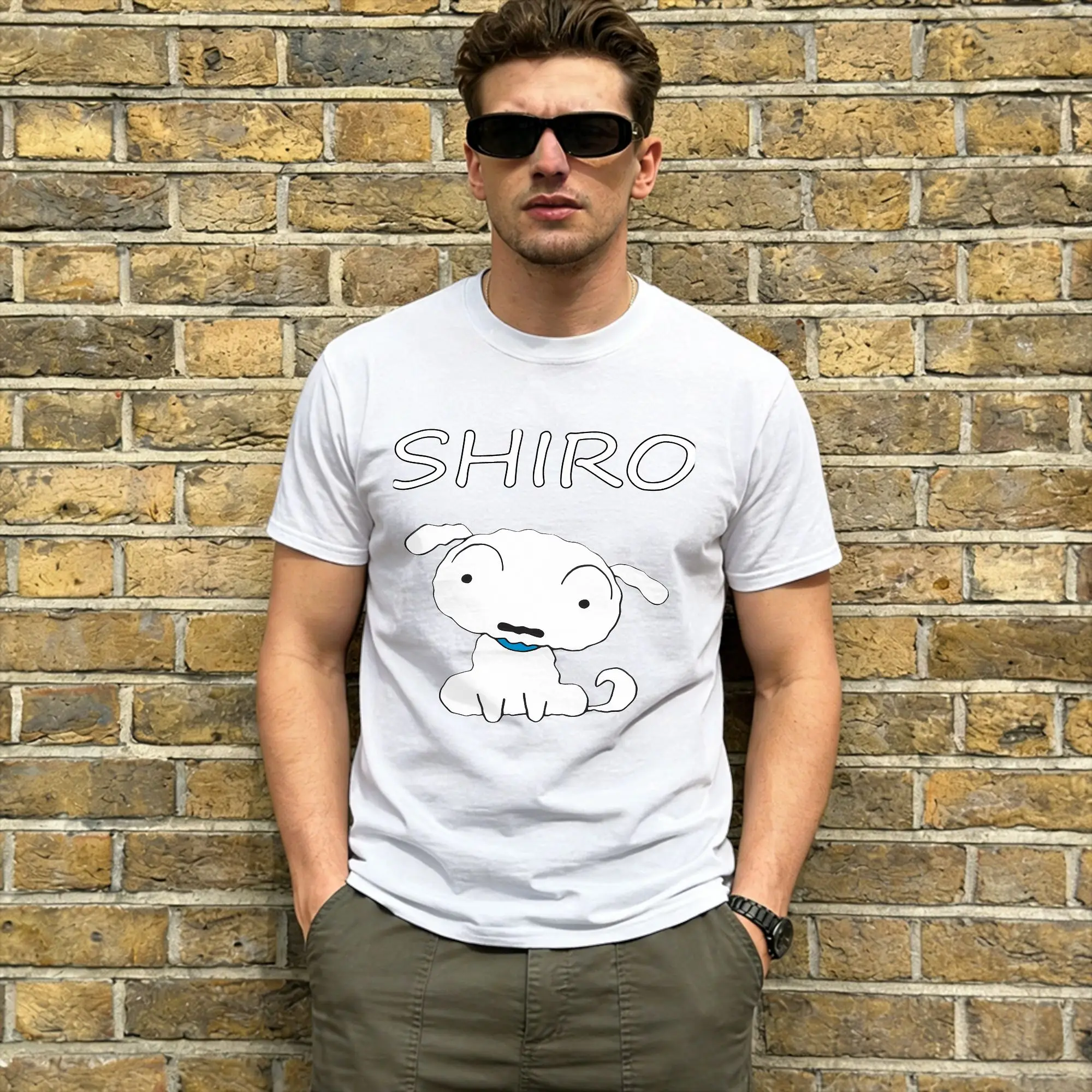 Crayon Shin-chans T-Shirt Summer Shiro Hippie T Shirts Men Cotton O Neck Oversize Tees Short Sleeves Y2K Casual Tops