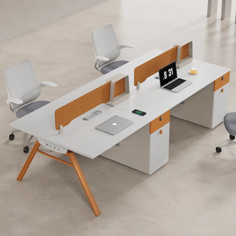 

Desk Combination Staff Simple Modern Double Face to Face Six 6 Four 4 Seats Card Seat Screen Staff Seat Desk