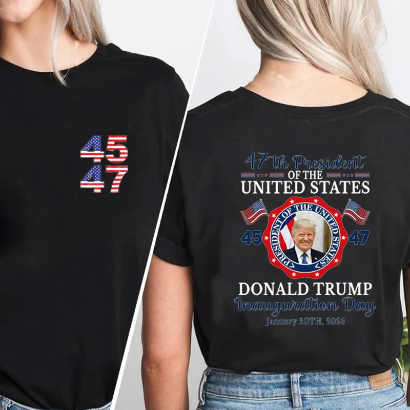 Trump Inauguration Day Oversized Shirt, President Trump, Republican Party, Trump 2025 Shirt,45-47,Trump Make America Great Again