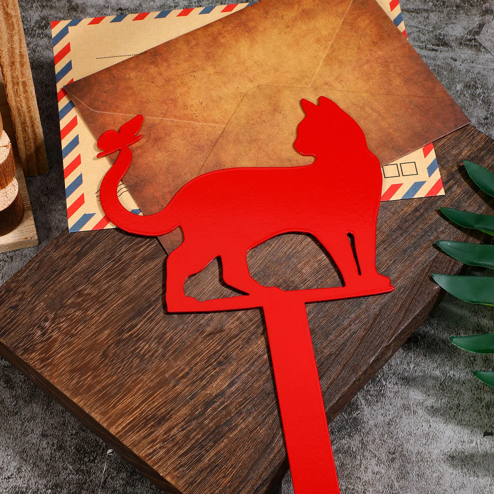

Cat Shape Iron Mailbox Flag Stake Garden Yard Outdoor Decorative Mailbox Ornament Metal Decor Mail Box Insert Picks