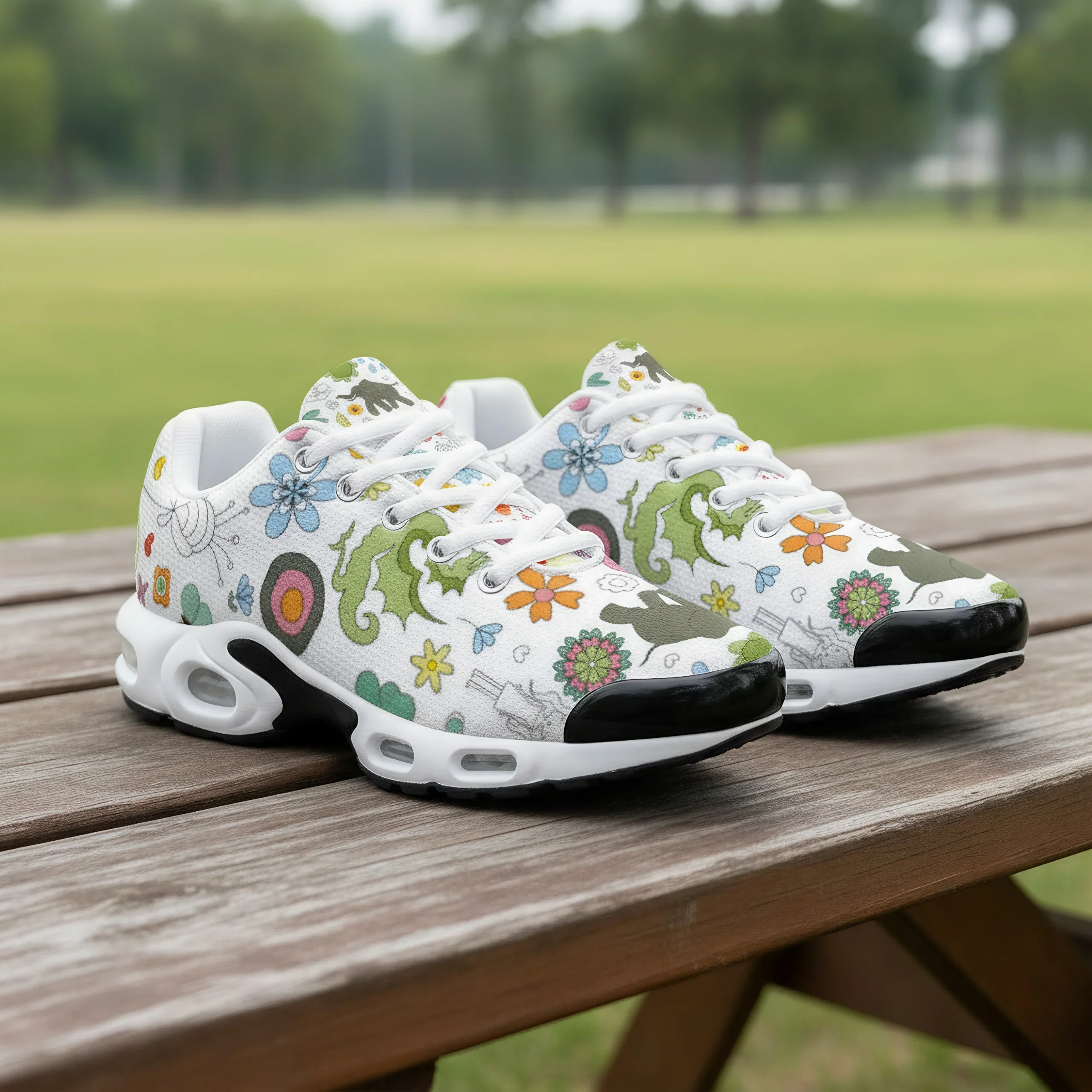 Customizable hand-painted colo - Breathable Mesh Athletic Shoes 评论和价格