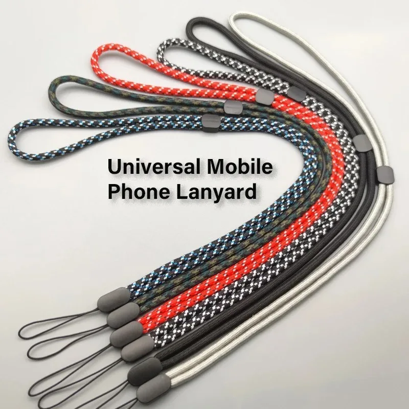 Urocza smycz do telefonu z regulowanym średnikiem, uniwersalna, do użytku na zewnątrz, etui, pasek na ramię, na szyję, z klipsem, zapobiegająca zgubieniu, pasek na nadgarstek.