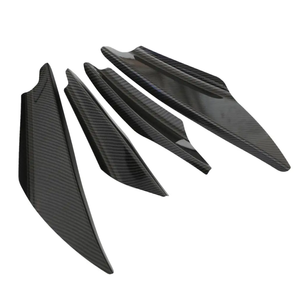 4-delige voertuig voorbumpervin carrosserie spoiler canards refit kit