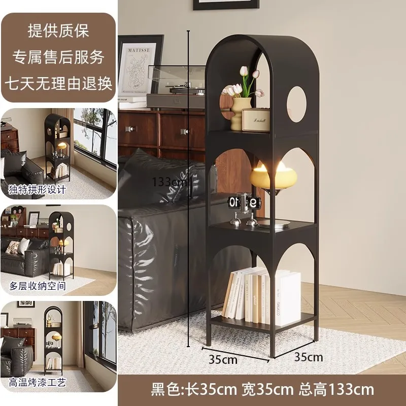 French Light Luxury High End Creative Floor Bookshelf Commercial Partition Display Shelf for Living Room Home Antique Display