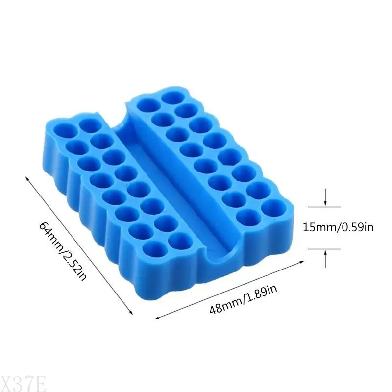 AP29 2 Pieces/set 32 Holes Shank Screwdriver Bits Holder Plastic Storage Tray Compact Size Portable Bits Rack