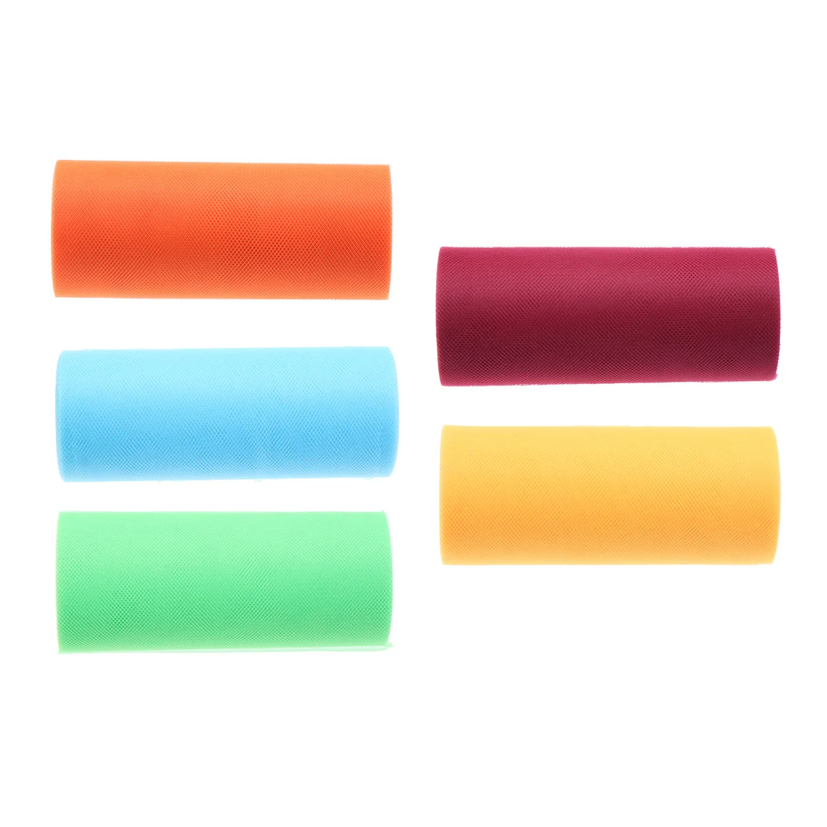

5pcs Tulle Roll Diy Gauze Fabric For Wedding Party Decoration Golden Orange Blue Green Wine Red Tutu Crown Mesh Ribbon Spool