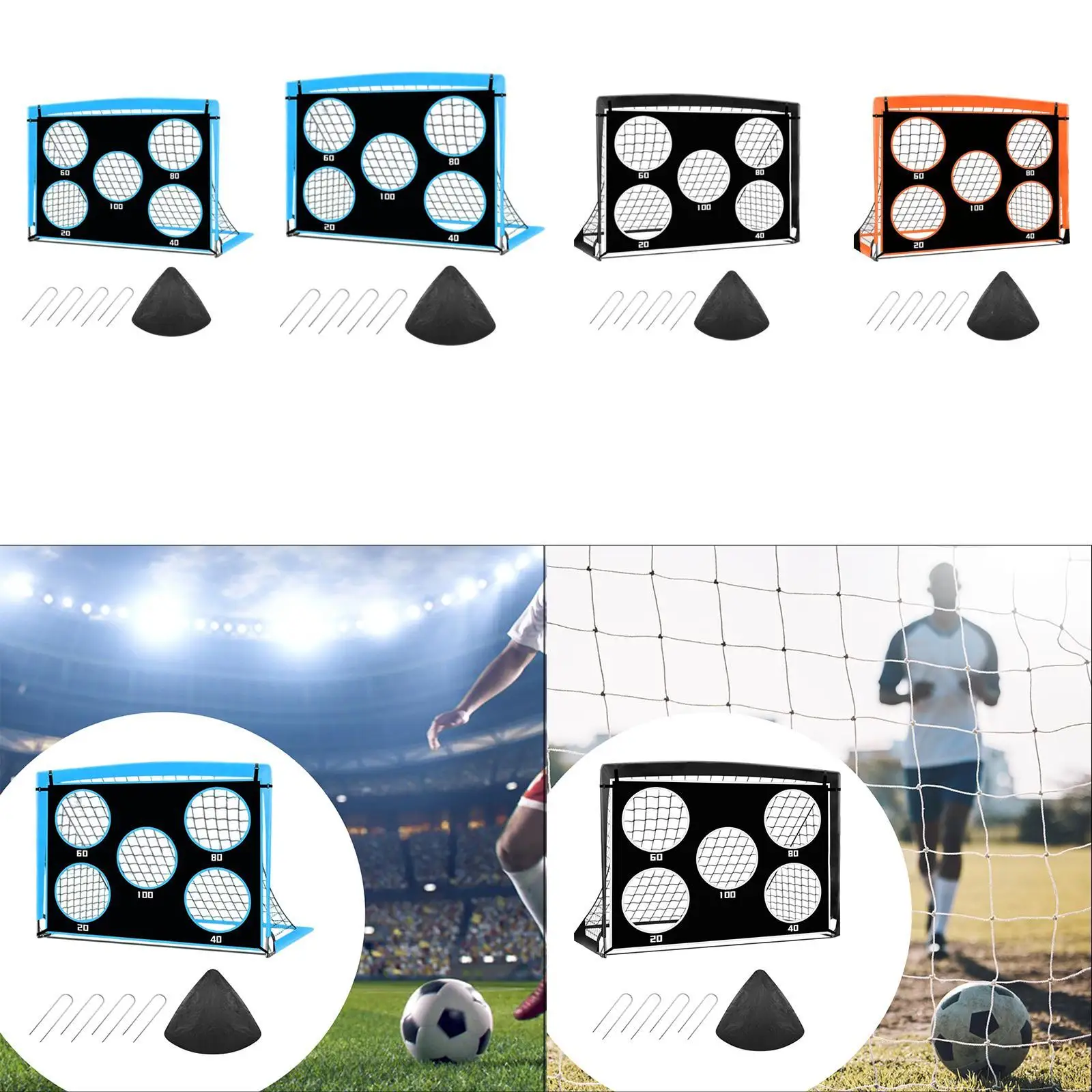 

Soccer Goal Combination Goals Soccer Net for Games Indoor and Outdoor Sports