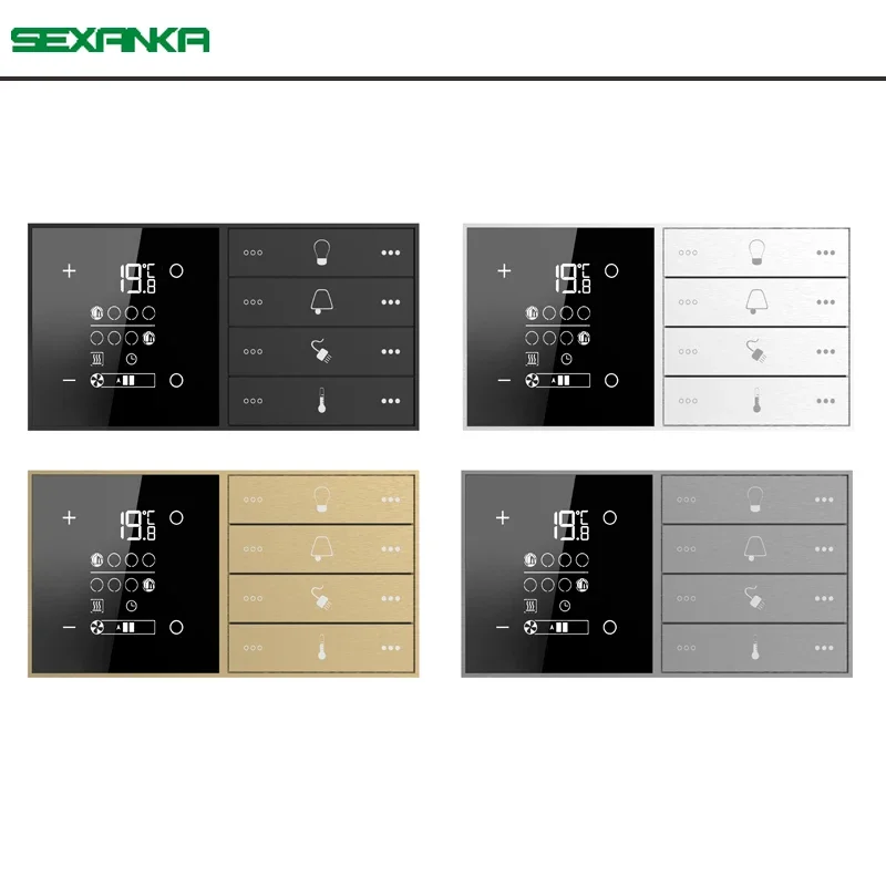 Sesanka KNX EIB produsen profesional, bangunan pintar sistem kontrol Panel sentuh KNX layar sentuh 4 inci