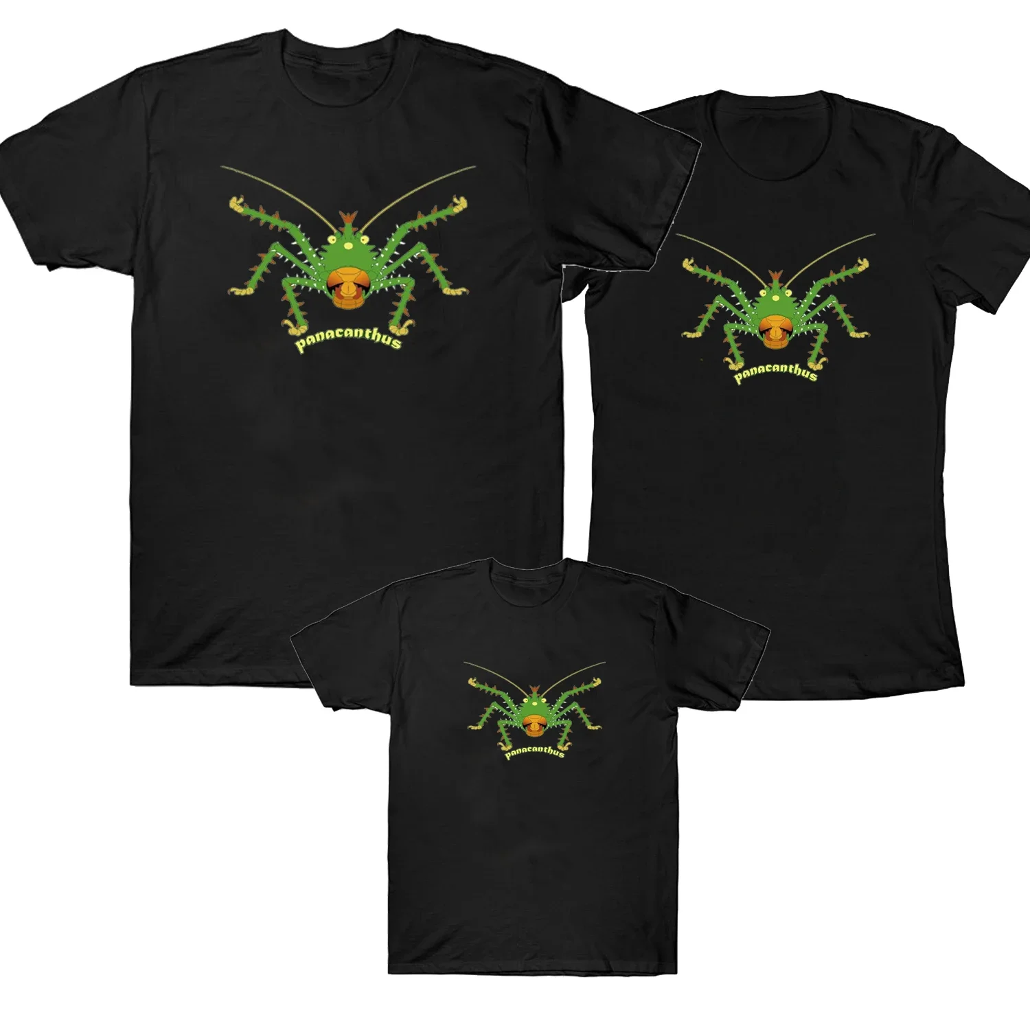 

Panacanthus - Spiny Devil Katydid Family Set T-Shirt 100% Cotton O-Neck Short Sleeve Shirt Insect Lovers Family Matching Outfit