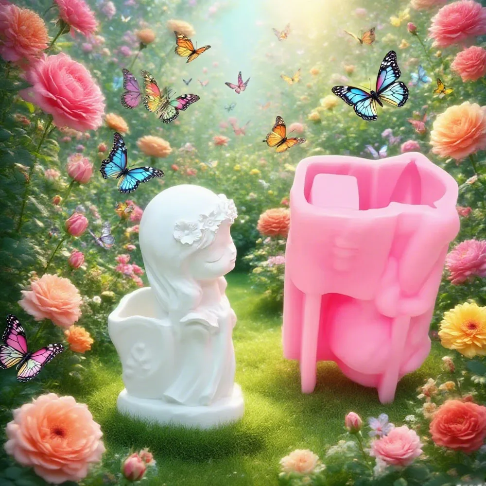 

Рюкзак для девочек, ваза с коротким горлышком, цветочная композиция, силиконовая цементная форма, пепельница «сделай сам», держатель для ручек, гипсовая форма, силиконовые формы