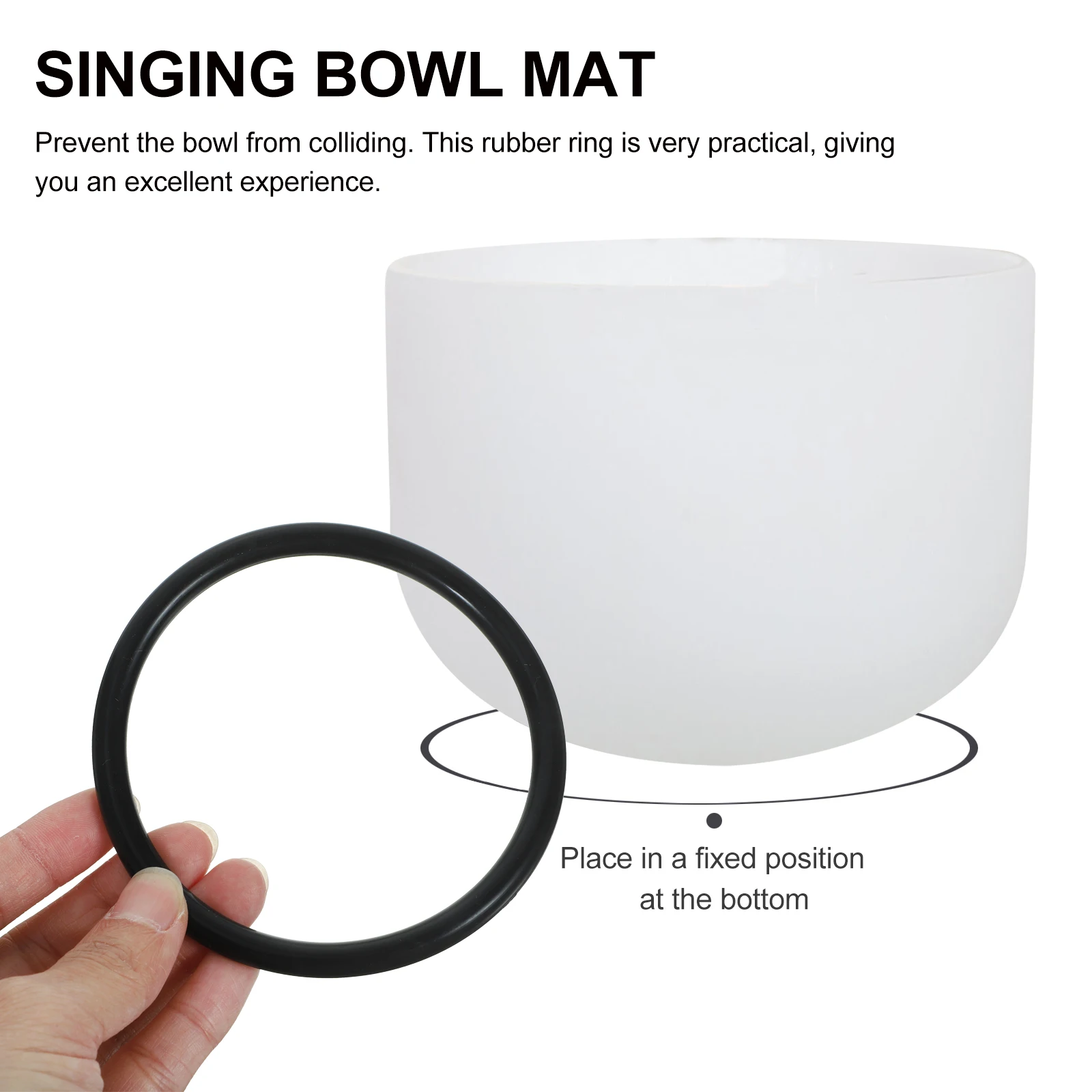 

2 Pcs Music Bowl Washer Sound Pad Singing Ring Mat for Bowls Rubber Band Prayer Cushion