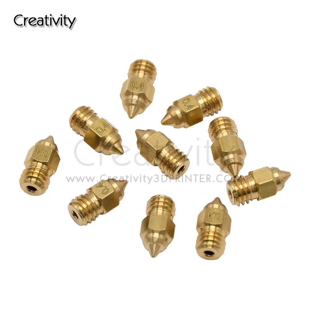 3PC /5PCS 3D Printer CR6 SE Brass Nozzle 0.4/0.6/0.8mm For CR6SE/Ender3S1/Ender3 NEO 3d printer Hotend Nozzle