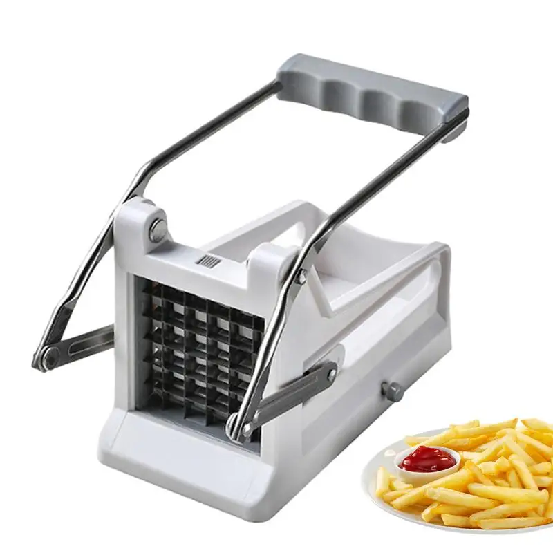 Stainless Steel French Fry Cutter Heavy Duty Hand Push Potato Slicer Cucumber Carrot Slicer Potato Chips Cutter Kitchen Tools