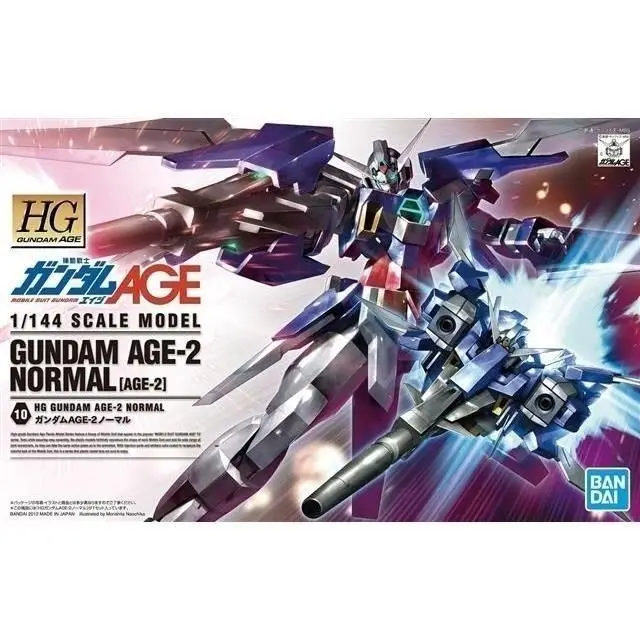 Bandai Gundam Model Kit Anime Figure HG AGE 10 Normal Age-2 Gundam Normal Genuine Gunpla Action Toy Figure Toys for Children