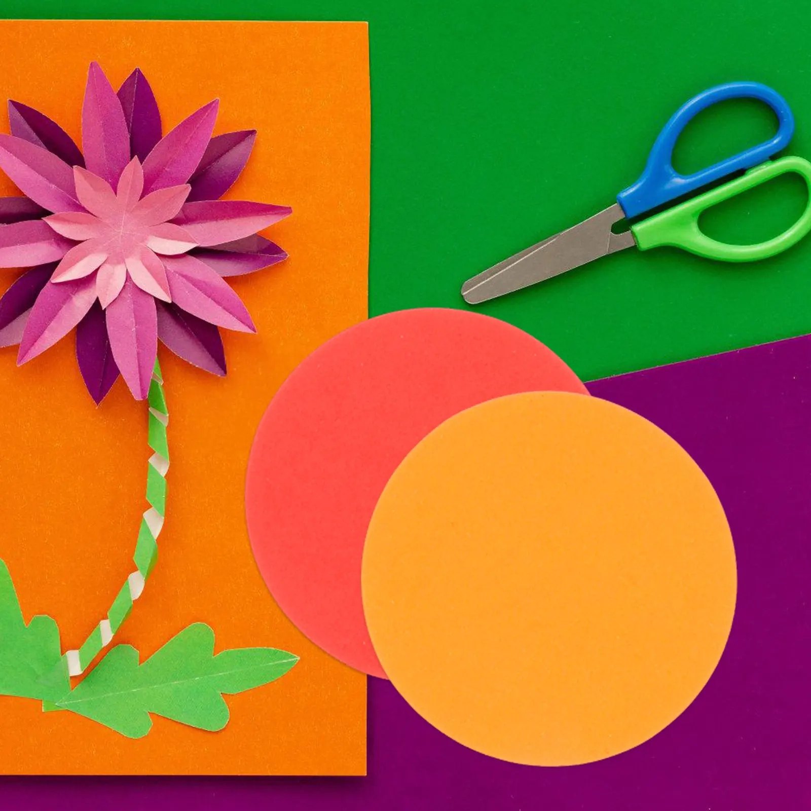 100Sheets Colorful Paper-Cut Kit for Handmade Craft Art Set Creative Folding Cutting Practice Set for DIY Home School