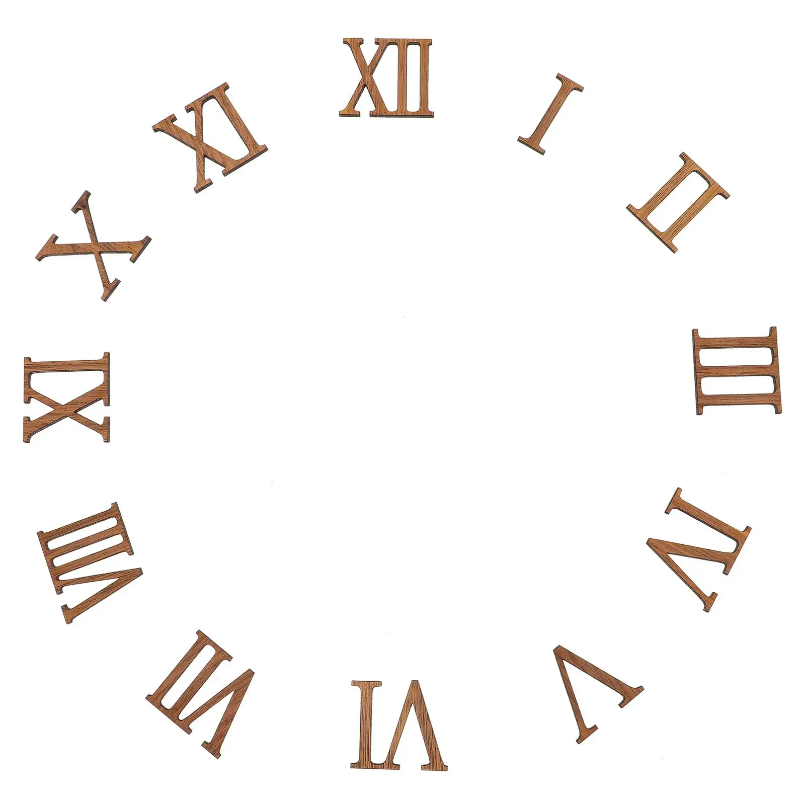 

12 Pcs Numerals Numbers DIY Wall Replacement Numbers For Clock Clock Kit Creative Wooden Replacement Parts Sewing Accessories