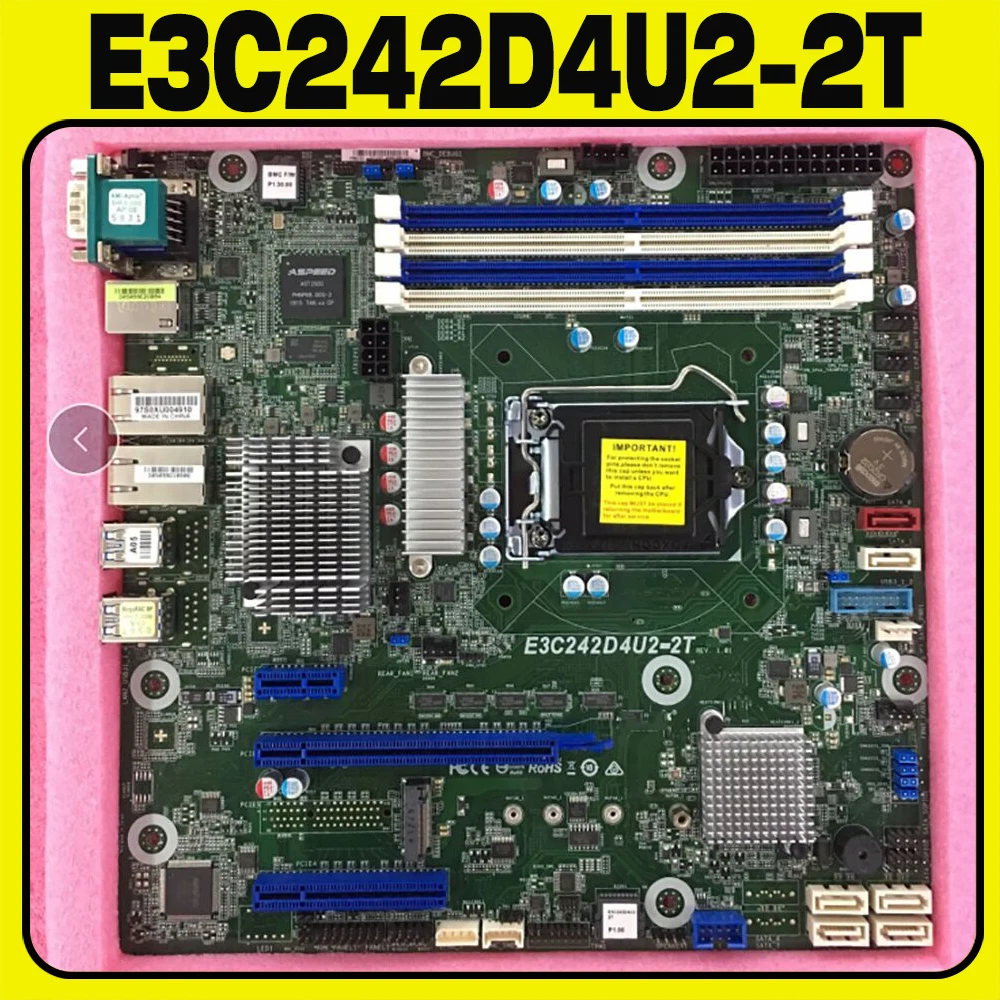 

E3C242D4U2-2T For ASRock Server Motherboard C242 LGA1151 DDR4 Support XeonE2100/E2200