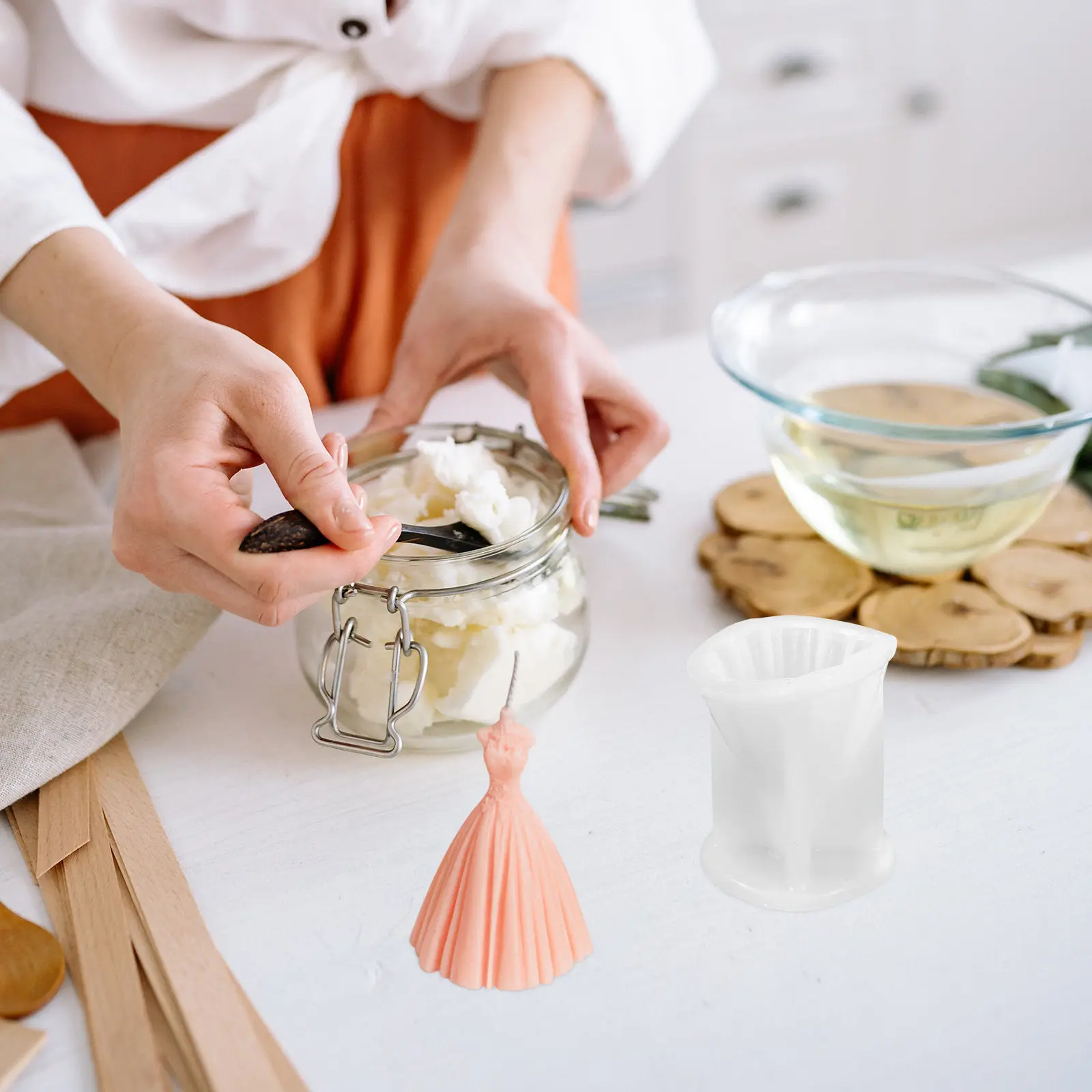 

Силиконовая форма для мыла в форме свадебного платья, для изготовления мыла ручной работы, материалы для DIY, формы для свечей