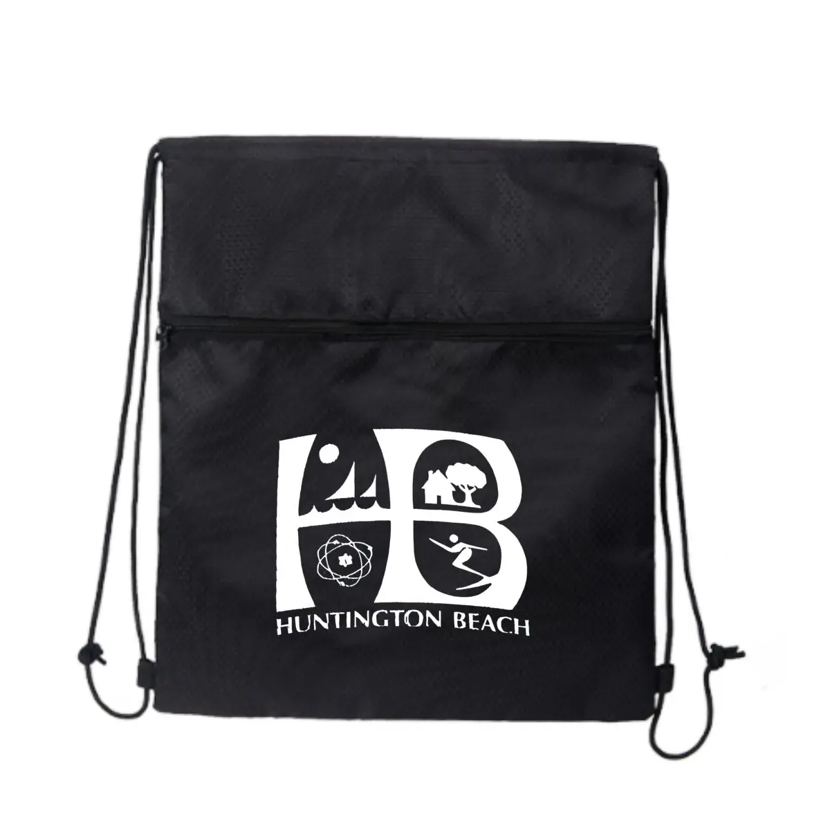 

Винтажная черная повседневная сумка с логотипом Huntington Beach на шнурке, вмещает кошелек для телефона и многое другое