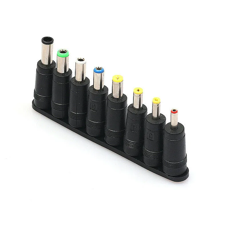 Laptop Power Adapter Tips Set 8pcs for AC DC For Chargers with Interchangeable A B C D E F G H Connector Types
