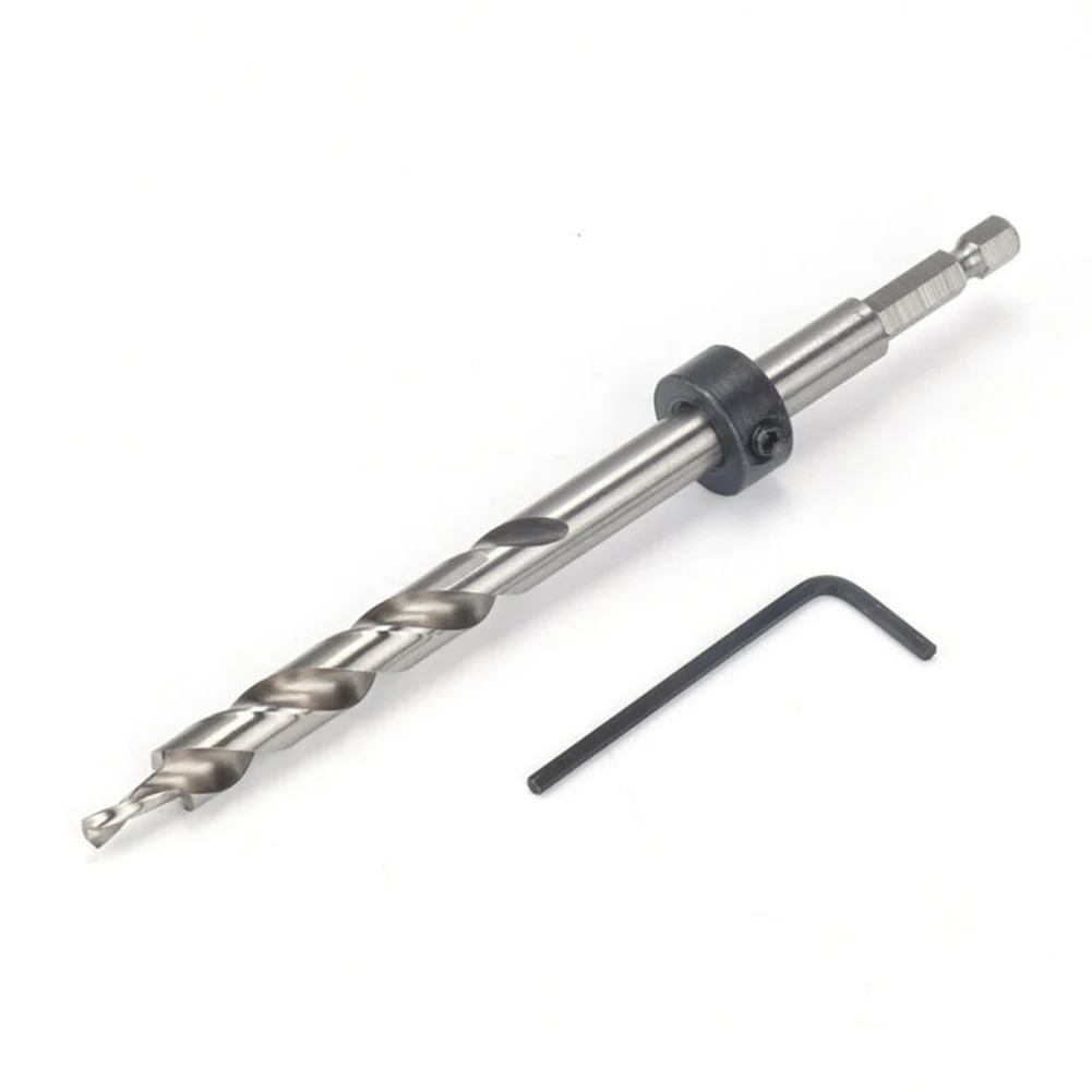 Drill Bit HSS Pocket Hole Pilot Hole Drill Bit with Small Tip Clearance Hole and Large Diameter for Flat Bottomed Hole