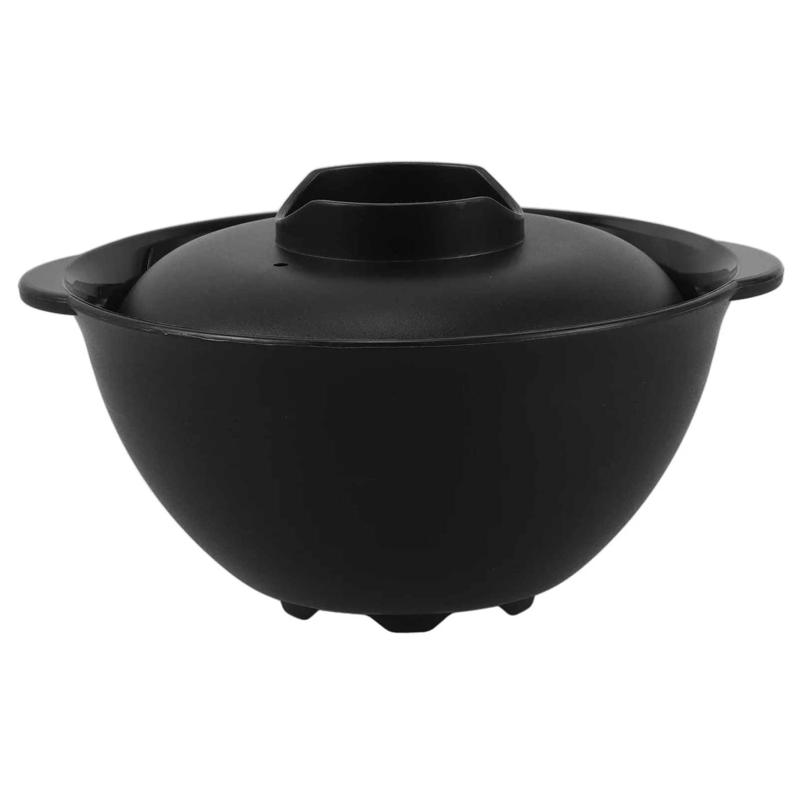 

Японская миска для супа с крышкой, большая емкость, двойная ручка, безопасная для микроволновой печи, миска для лапши быстрого приготовления, горшок для рамэна, пластиковые сервировочные миски