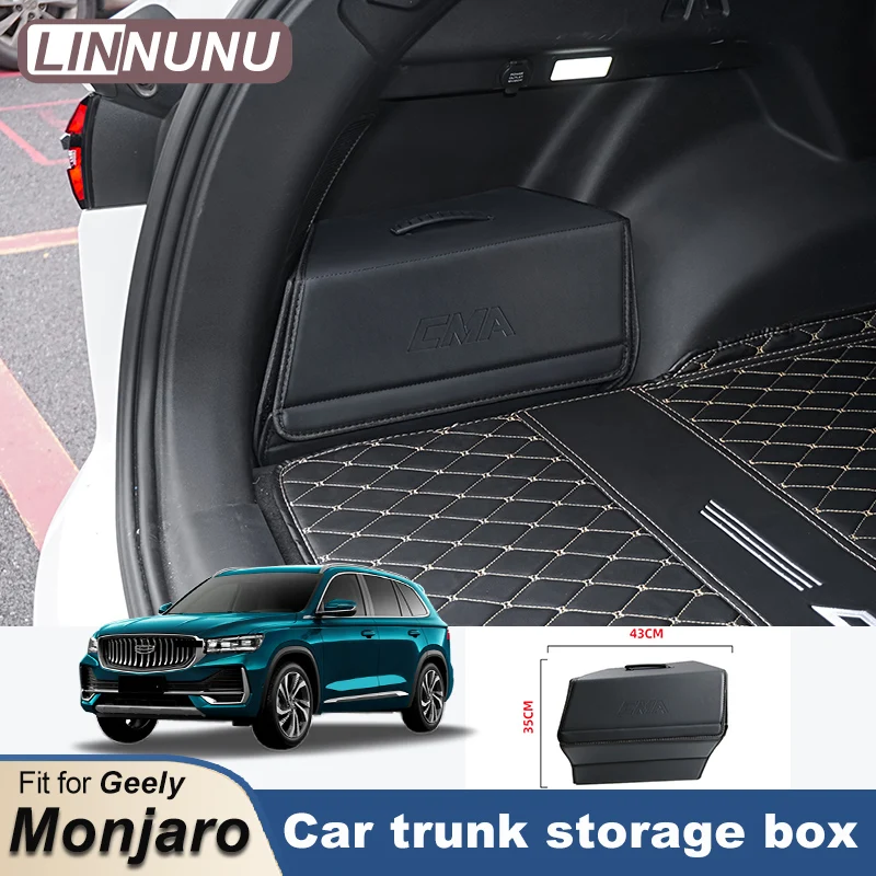 LINNUNU pour Geely KX11 Monjaro 2021-2025 boîte de rangement de coffre de voiture multifonctionnel Manjaro accessoires intérieurs pliables Xingyue L