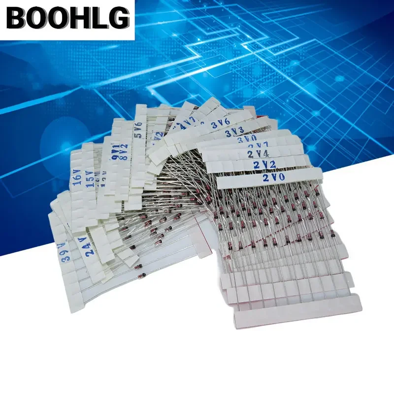 300PCS=30Values*10pcs 2V~39V Diode kit 0.5W Zener Voltage Regulator 39V 30V 27V 24V 22V 20V 18V 16V 15V 13V 12V 11V 10V..Assort