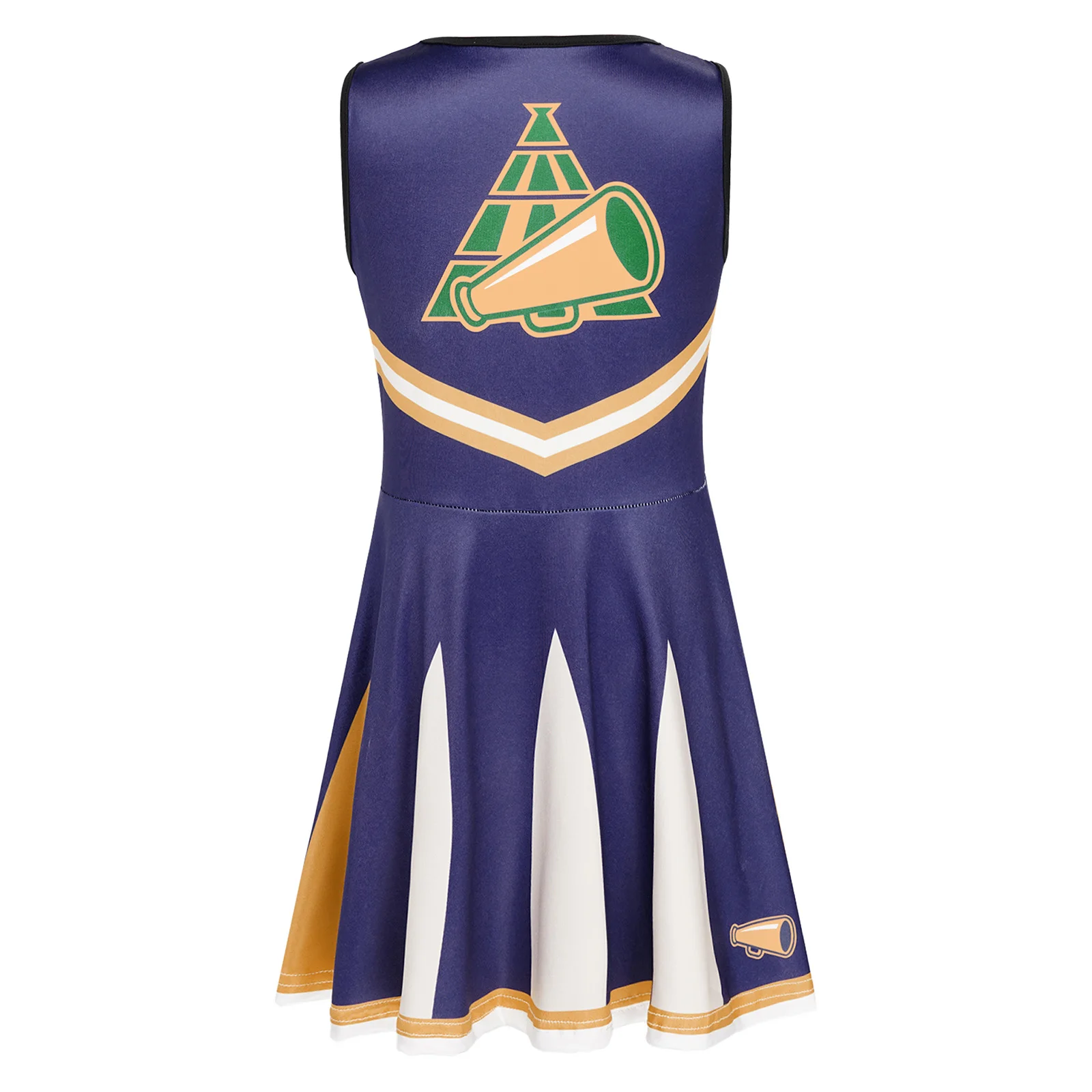Kids Girls Cheerleading Stage Competition Dress Sleeveless Printed Stretchy Breathable for Dance Performance School Sports Day